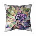 Begin Home Decor 26 x 26 in. Multicolored Succulent-Double Sided Print Indoor Pillow 5541-2626-FL361